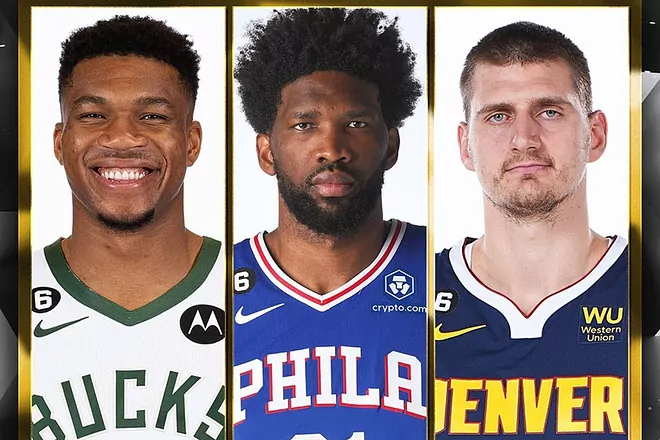 Embiid de 76ers, Jokic de Nuggets y Antetokounmpo de Bucks, finalistas al MVP de la NBA