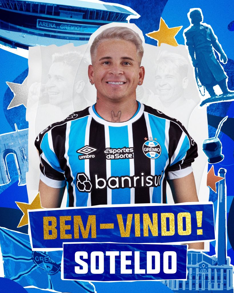 Grêmio anunció la contratación de Yeferson Soteldo