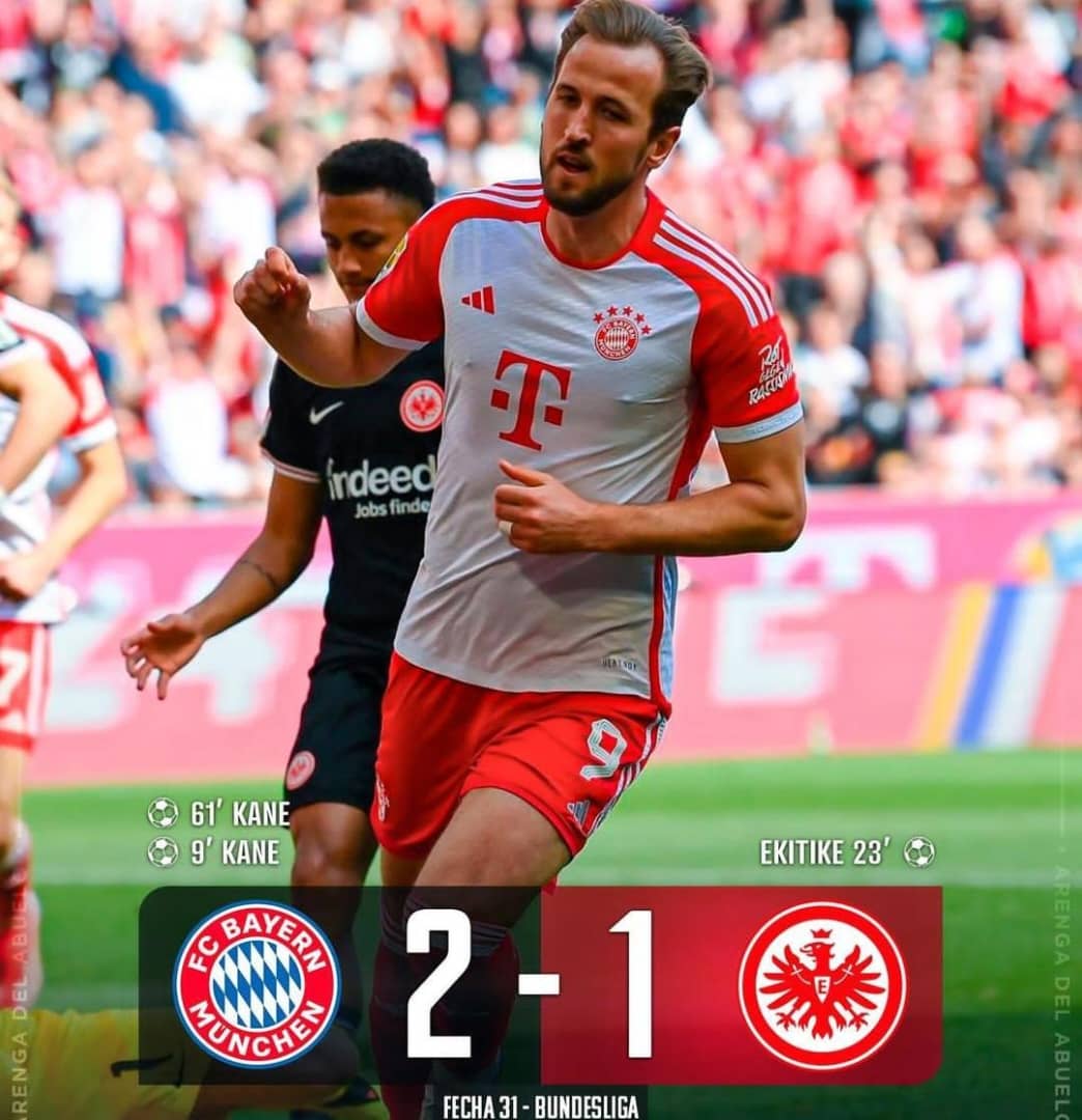 Bundesliga: Bayern Múnich superó a Eintracht Frankfurt con dos tantos de Harry Kane